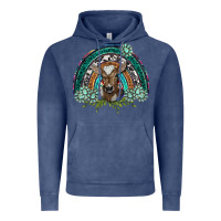Vintage Denim turquoise gemstones brown baby cow  rainbow Vintage Hoodie - BarkalooDesign
