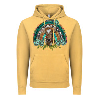 Vintage Mustard turquoise gemstones brown baby cow  rainbow Vintage Hoodie - BarkalooDesign