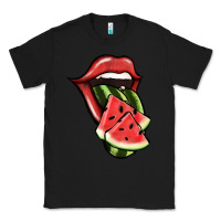 Black Watermelon Tongue Classic Tee - Jasminsmagicworld