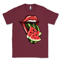 Burgundy Watermelon Tongue Classic Tee - Jasminsmagicworld