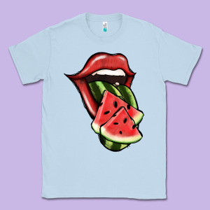 Watermelon Tongue Classic Tee Designed By Jasminsmagicworld