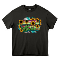 Asphalt Montana Map Sunflower Cactus Serape Heavy Core Tee - RanaPortraitStore