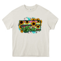 Cream Montana Map Sunflower Cactus Serape Heavy Core Tee - RanaPortraitStore