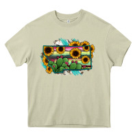 Mossy Montana Map Sunflower Cactus Serape Heavy Core Tee - RanaPortraitStore