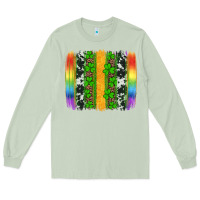 Matcha st patricks day rainbow brushstroke Long Sleeve Tee - Artiststas