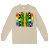 Mushroom st patricks day rainbow brushstroke Long Sleeve Tee - Artiststas