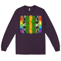 Plum st patricks day rainbow brushstroke Long Sleeve Tee - Artiststas