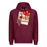 Burgundy one loved teacher Premium Hoodie - BarkalooDesign