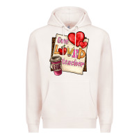 Pale Pink one loved teacher Premium Hoodie - BarkalooDesign