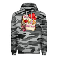 Slate Camo one loved teacher Premium Hoodie - BarkalooDesign