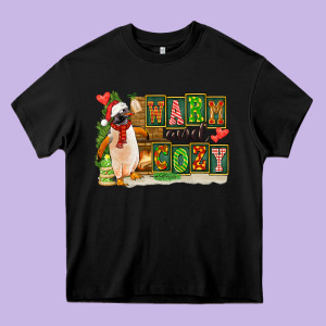Warm And Cozy Penguin Heavy Core Tee Designed By Fadigitalartstudio