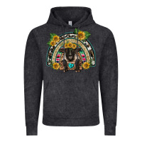 Vintage Black suffolk ewe front sunflowers rainbow Vintage Hoodie - BarkalooDesign