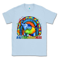 Dusty Blue Autism Awareness Autism elephant Classic Tee - FaDigitalArtStudio