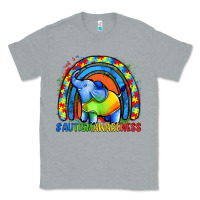 Heather Grey Autism Awareness Autism elephant Classic Tee - FaDigitalArtStudio