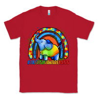 Red Autism Awareness Autism elephant Classic Tee - FaDigitalArtStudio