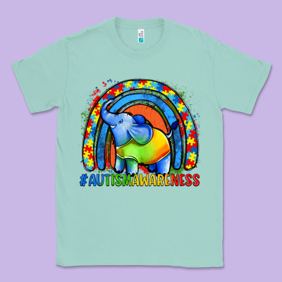 Autism Awareness Autism Elephant Classic Tee Designed By Fadigitalartstudio