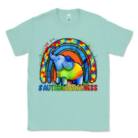 Seafoam Autism Awareness Autism elephant Classic Tee - FaDigitalArtStudio