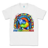 White Autism Awareness Autism elephant Classic Tee - FaDigitalArtStudio