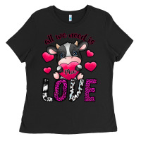 Black All We Need İs Moo Love Ladies Tee - SublimationCraftShop