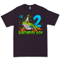 Plum birthday boy frog age 2 Premium Tee - LillyAllenDesigns
