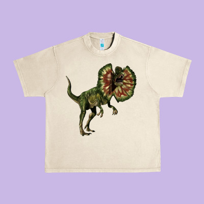 Dilophosaurus Urban Heavy Tee Designed By Lillyallendesigns