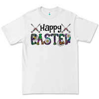 White Happy Easter Premium Tee - CowhideDigitalArt