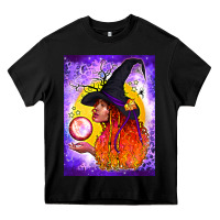 Black witch with crystal ball air freshener Heavy Core Tee - BundleAndBundleShop