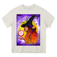 Cream witch with crystal ball air freshener Heavy Core Tee - BundleAndBundleShop