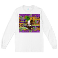 White mardi gras cow Long Sleeve Tee - Artiststas
