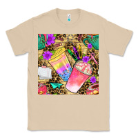 Mushroom school girl coffee cup with leopard seamless pattern bbs Classic Tee - BundleAndBundleShop