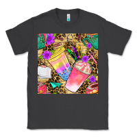 Smoke school girl coffee cup with leopard seamless pattern bbs Classic Tee - BundleAndBundleShop