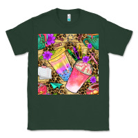 Sports Green school girl coffee cup with leopard seamless pattern bbs Classic Tee - BundleAndBundleShop