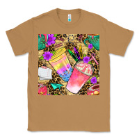 Toasted Coconut school girl coffee cup with leopard seamless pattern bbs Classic Tee - BundleAndBundleShop