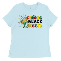 Baby Blue strong black queen Ladies Tee - Artiststas