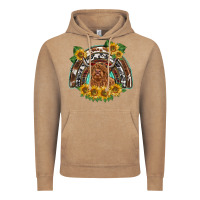 Vintage Coffee scottish calf sunflowers rainbow Vintage Hoodie - BarkalooDesign