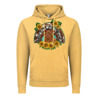 Vintage Mustard scottish calf sunflowers rainbow Vintage Hoodie - BarkalooDesign