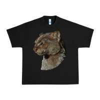 Black Jaguarundi Head Urban Heavy Tee - LillyAllenDesigns