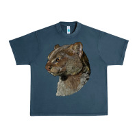 Midnight Navy Jaguarundi Head Urban Heavy Tee - LillyAllenDesigns