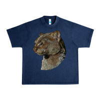 Navy Jaguarundi Head Urban Heavy Tee - LillyAllenDesigns