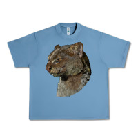 Pebble Blue Jaguarundi Head Urban Heavy Tee - LillyAllenDesigns