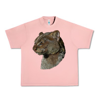 Salmon Jaguarundi Head Urban Heavy Tee - LillyAllenDesigns