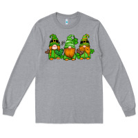 Heather Grey st patricks day gnomes with western hearts and shamrocks Long Sleeve Tee - Artiststas
