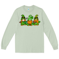 Matcha st patricks day gnomes with western hearts and shamrocks Long Sleeve Tee - Artiststas