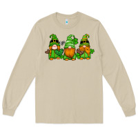 Mushroom st patricks day gnomes with western hearts and shamrocks Long Sleeve Tee - Artiststas