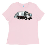 Bubblegum Pink garbage truck Ladies Tee - Artiststas