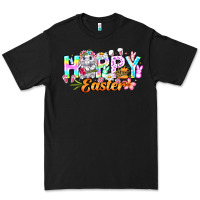 Black Happy Easter Premium Tee - CowhideDigitalArt