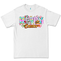 White Happy Easter Premium Tee - CowhideDigitalArt