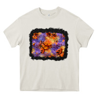 Cream halloween pumpkin and leopard background Heavy Core Tee - BundleAndBundleShop