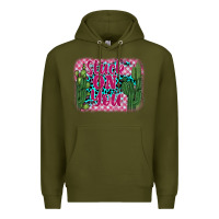 Army Green stuck on you cactus Premium Hoodie - BarkalooDesign