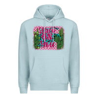 Blue Mist stuck on you cactus Premium Hoodie - BarkalooDesign